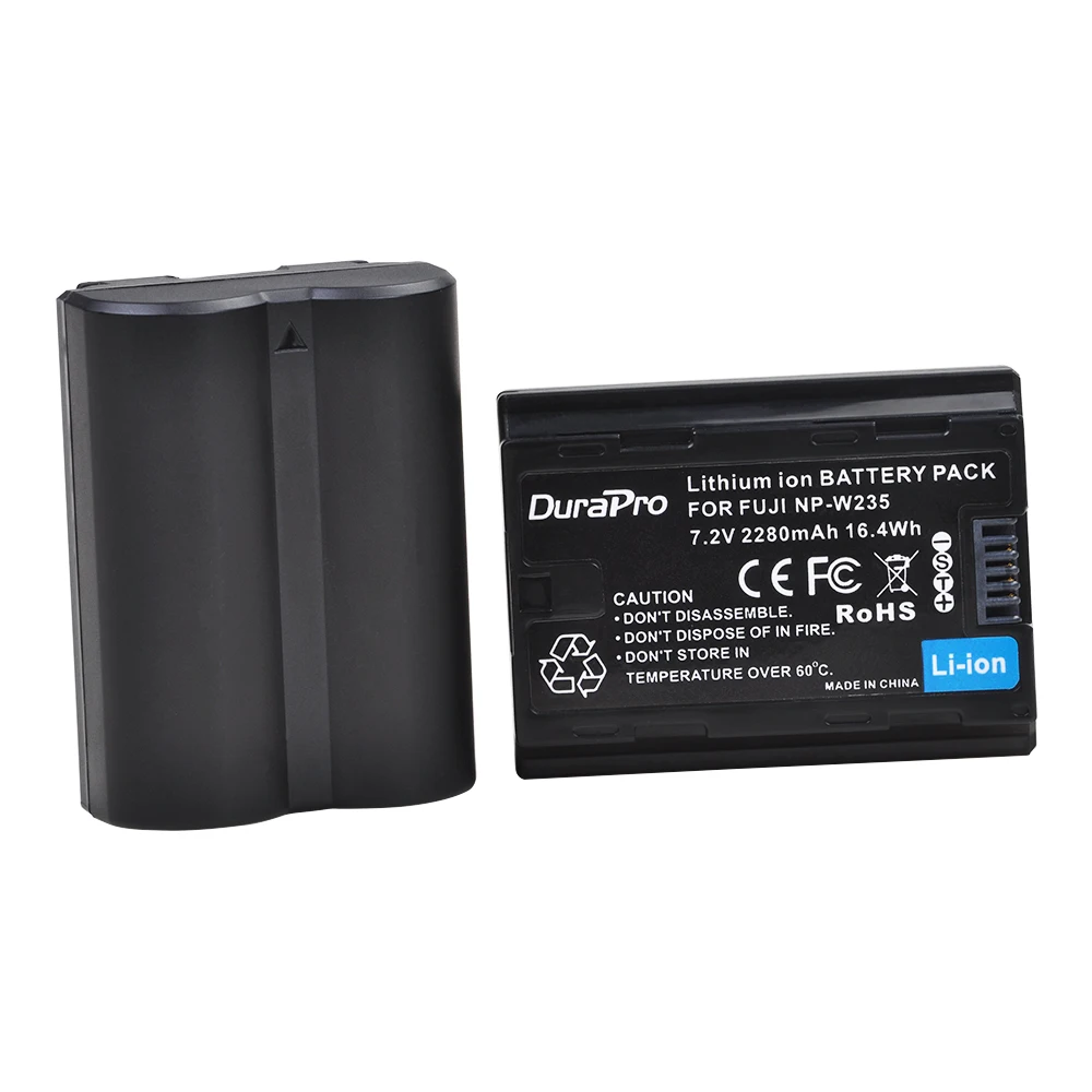 DuraPro литий-ионный аккумулятор NP W235 2280 мАч + светодиодный USB зарядное устройство
