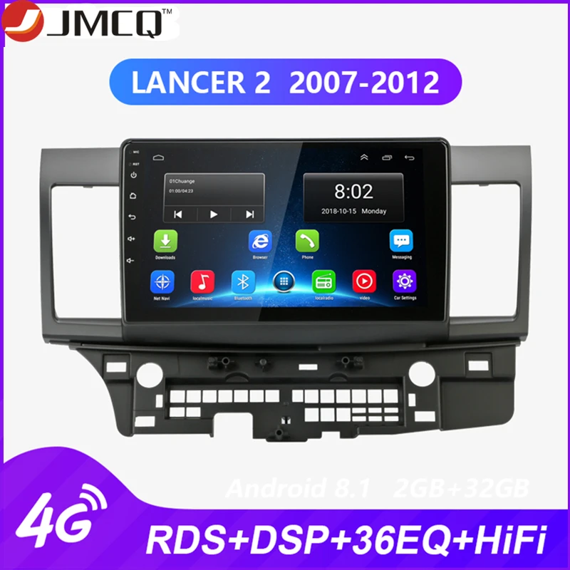 JMCQ Android автомобильный стерео радио для Mitsubishi Lancer 2007 2012 двойной din 4G сеть WIFI