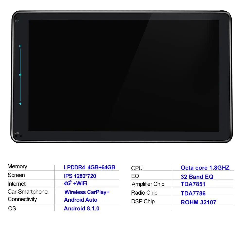 JOYING Glasses 8 &quotAndroid Авто Радио стерео 4 Гб + 64 ГБ 1280*720 двойной 2 Din универсальный