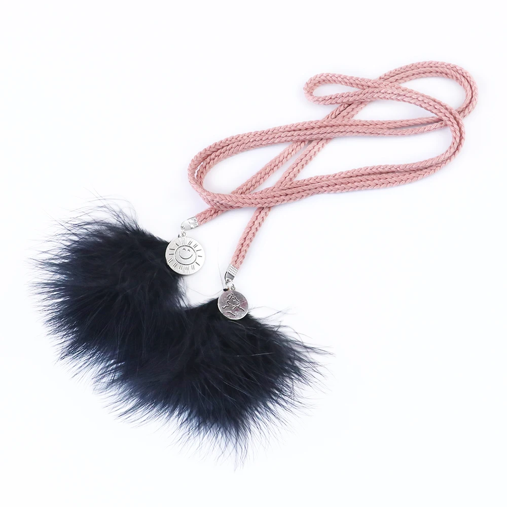 Женский плетеный ремень с перьями в этническом стиле | Дом и сад