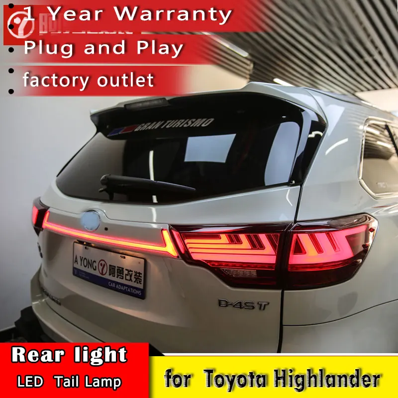 2015-2019 новый автомобиль укладка для Toyota задние фары Highlander светодиодный фонарь Lexus
