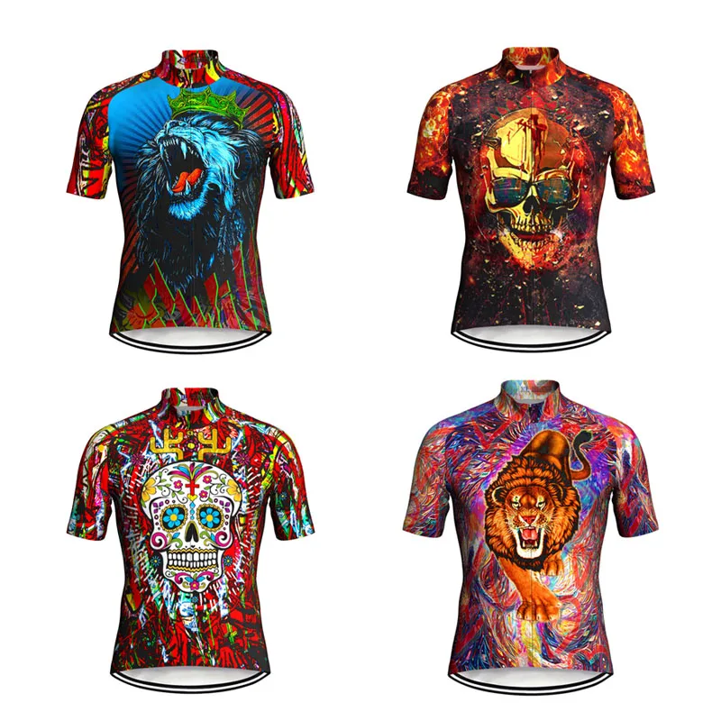

Unisex Skull Ghost Style Cycling Jersey Anti-Pilling Eco-Friendly Bike Breathable Clothing Top Road Team Bicycle Sport Jacket