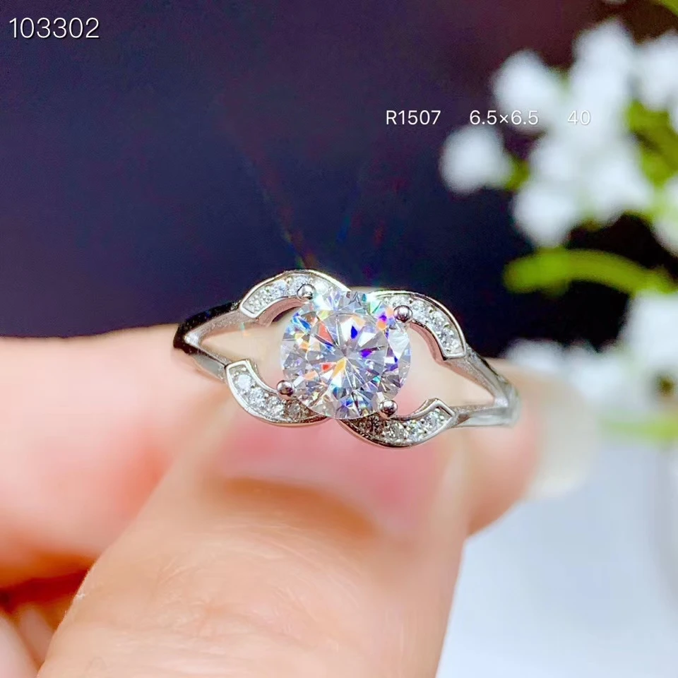 

2020 new crackling moissanite gemstone ring for women jewelry engagement ring for wedding 925 silver ring birthday gift love