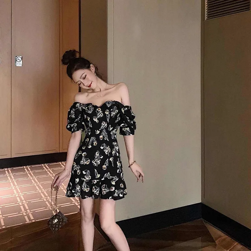 

2021 new cut back Platycodon grandiflorum Floral Dress