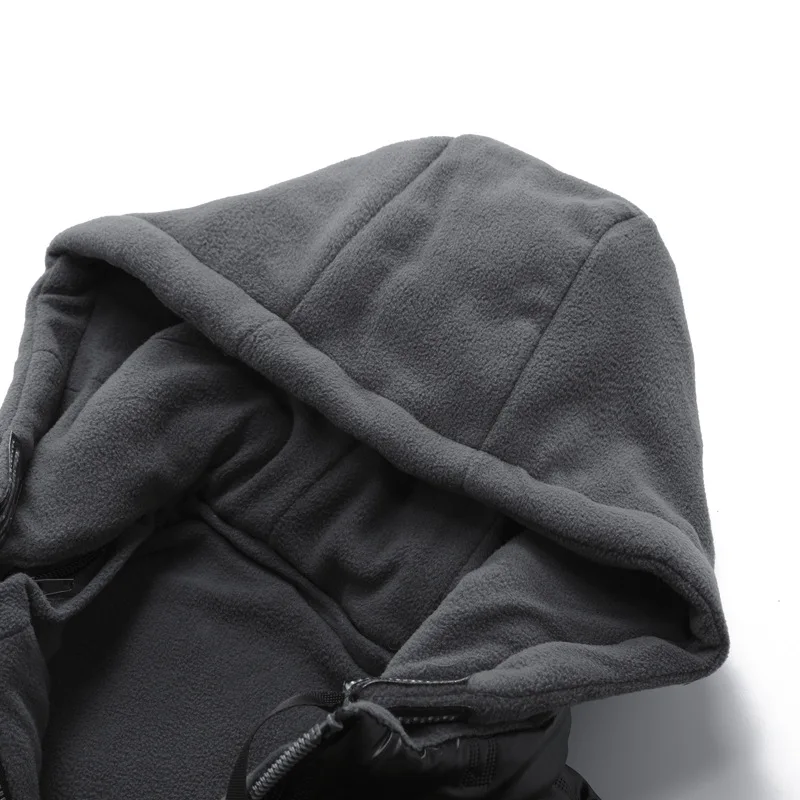 Мужской жилет с капюшоном из искусственной кожи сохраняющий тепло золотистый