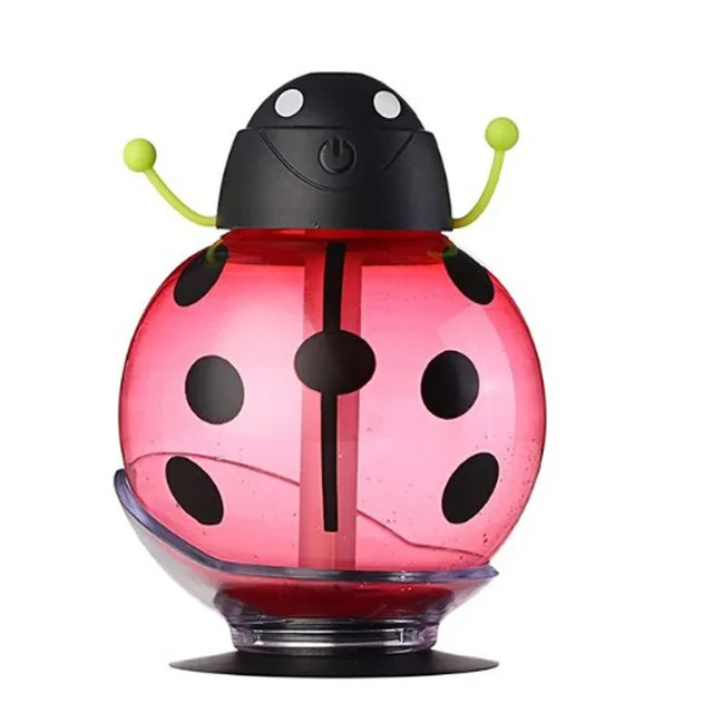 Красный Ejoai Beetle увлажнитель USB Увлажнитель Арома диффузор Ароматерапия Эфирные масла диффузор Портативный тумана 260 мл светодиодный ночник - Цвет: Красный