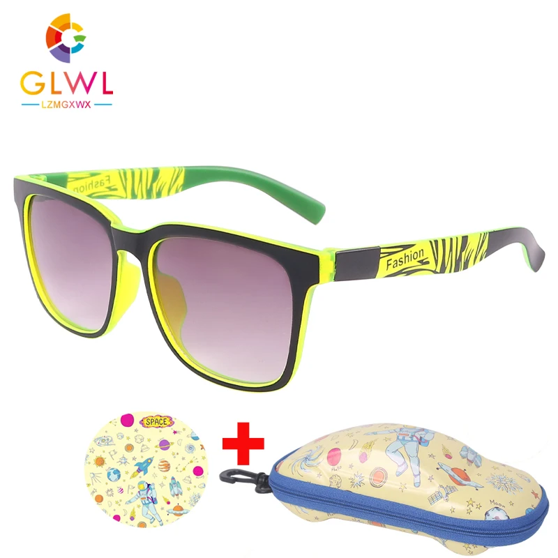 

Детские солнцезащитные очки с коробкой, солнцезащитные очки, Поляризационные детские эластичные очки в оправе, чехол для автомобиля, солнц...
