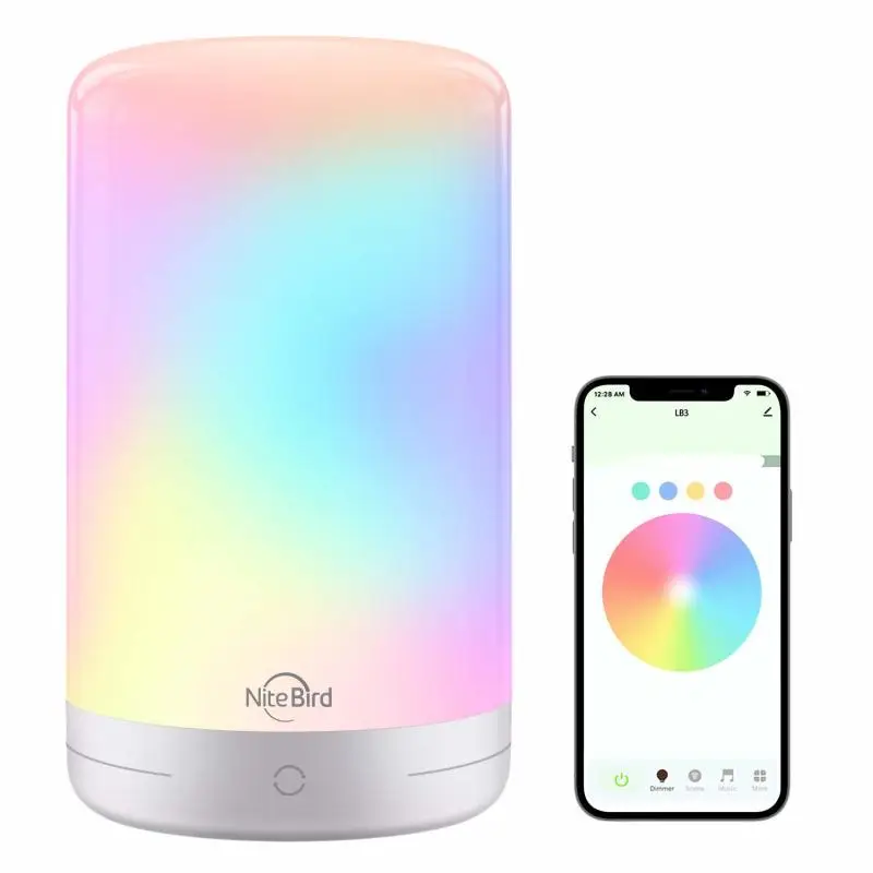

Светодиодный ночник NiteBird TUYA 10 Вт, настольная лампа RGB с сенсорным управлением, прикроватный светильник для Alexa Google Home Smart Life/gosund App