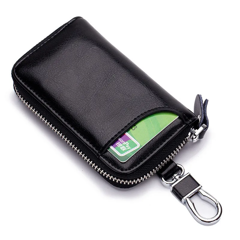 Genuine Leather KeyChain Unisex Key Bag Multifunction Organizer Wallet Holder Smart Housekeeper Car Small Key Case Keys Pouch