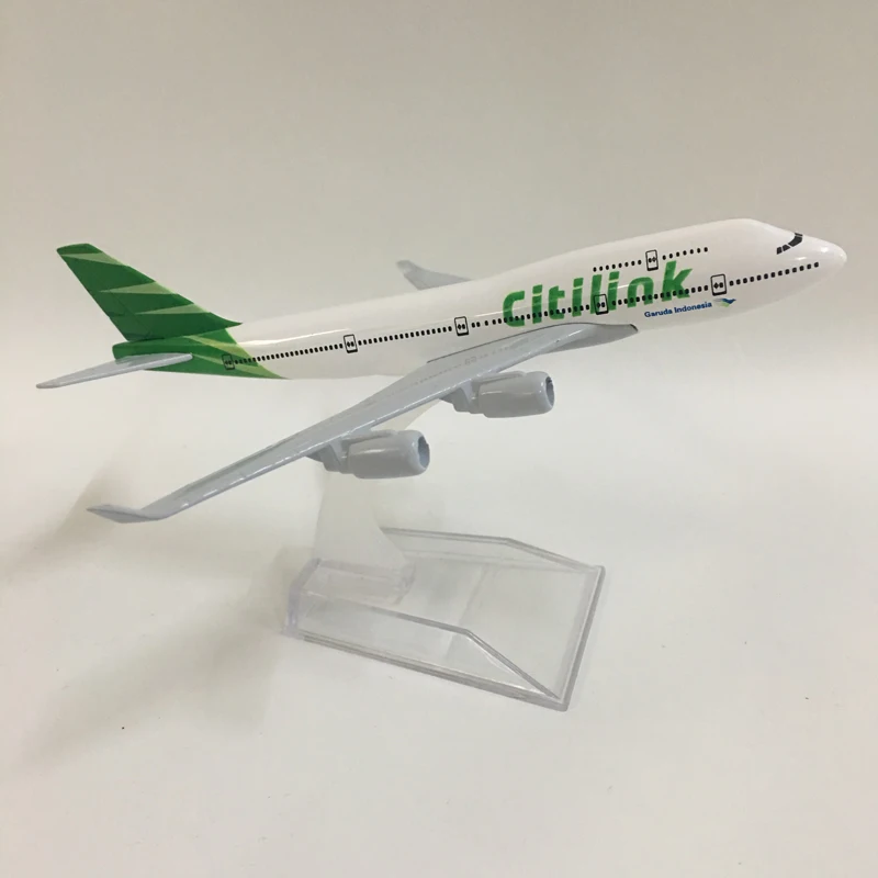JASON TUTU 16 см самолет 1:400 литой металлический модель игрушки "Indonesia Boeing 747" Модель