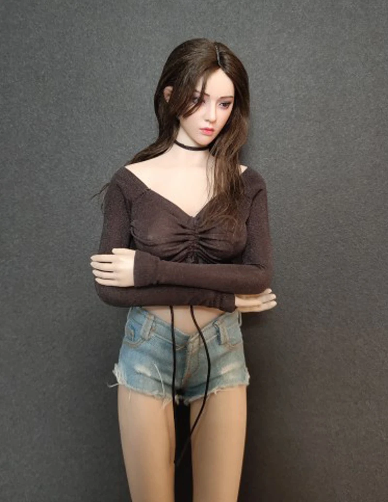 Женская футболка с длинным рукавом в масштабе 1/6 4 цвета|Игровые фигурки и