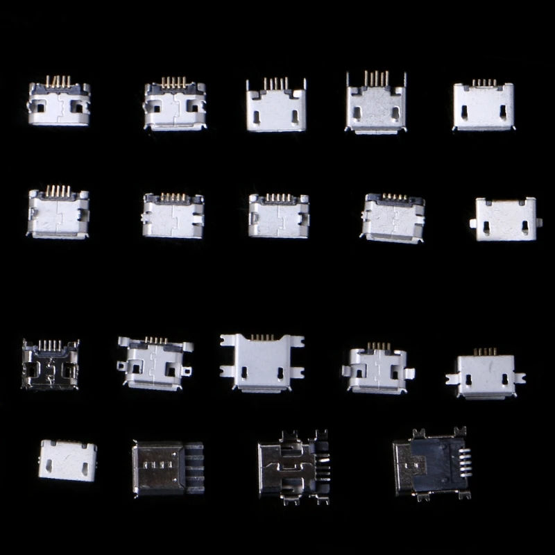 

240 Pcs Models Micro-USB Connector Socket Jack USB Connectors Set for MP3/4/5 Samsung