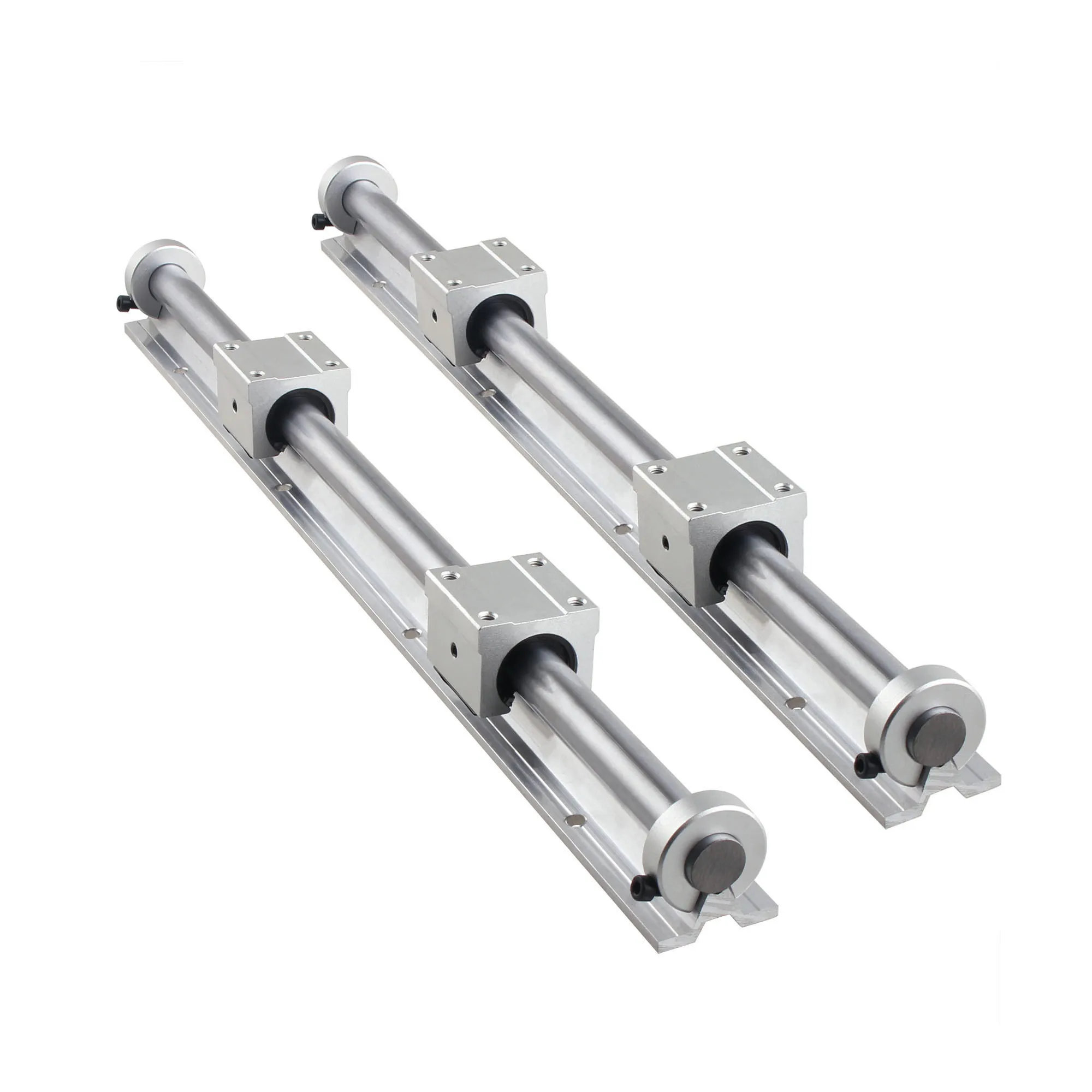 2pcs SBR16 Linear Guide Rail Fully Supported+4pcs Limit Fixing Ring +4pcs SBR16UU Bearing Block300 600 800 1000 1500mm CNC Part |