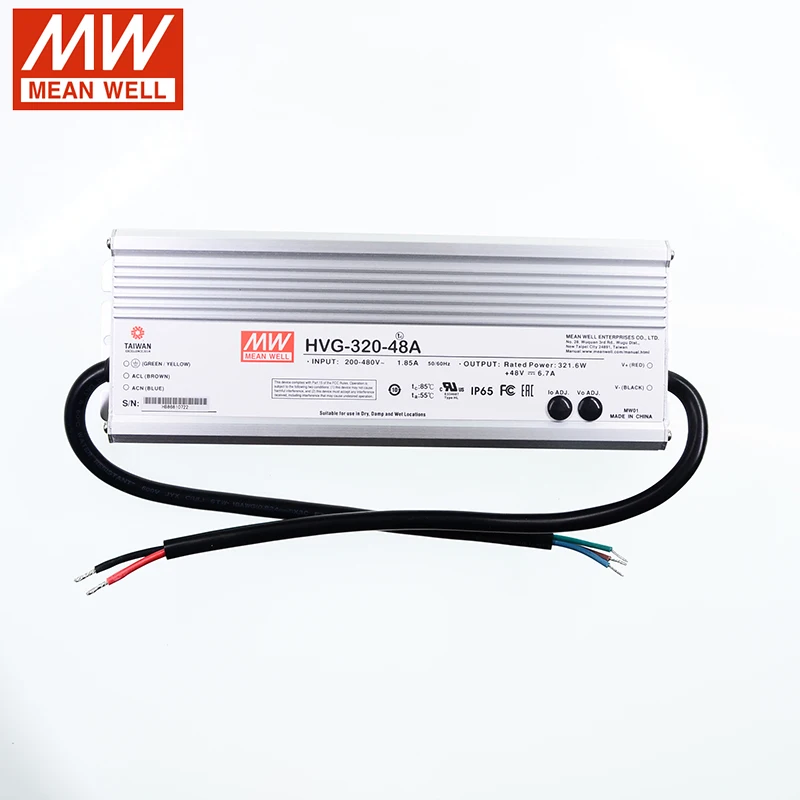 Умный источник питания MEAN WELL HVG 320 Series 24 В постоянного тока 36 42 в 48 54 Вт с защитой от