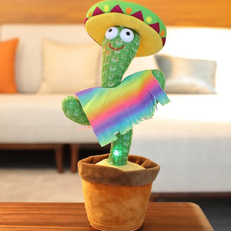 

Lovely Talking Toy Dancing Cactus Doll Speak Talk Sound Record Repeat Toy Kawaii Cactus Toys Children Kids Education Toy Gift