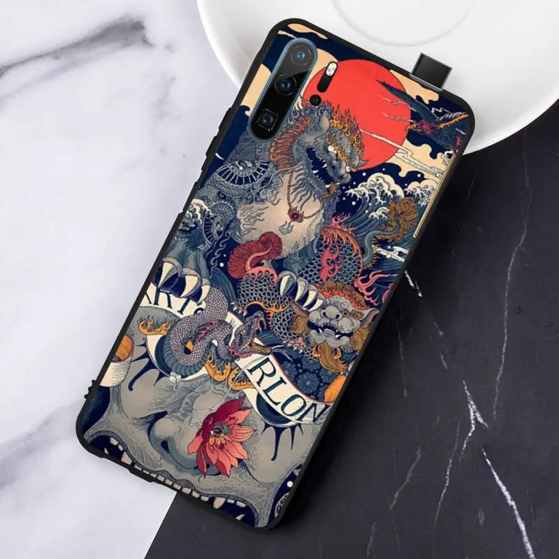 

Japanese cartoon pub wave Anime Dragon Phone Case For Huawei honor Mate P 10 20 30 40 Pro 10i 9 10 20 8 x Lite
