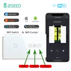 Беспроводные шторы BSEED, переключатель Wi-Fi, 123 канала, умный сенсорный переключатель света, Кристальный сенсорный переключатель Smart Life Tuya, управление через приложение