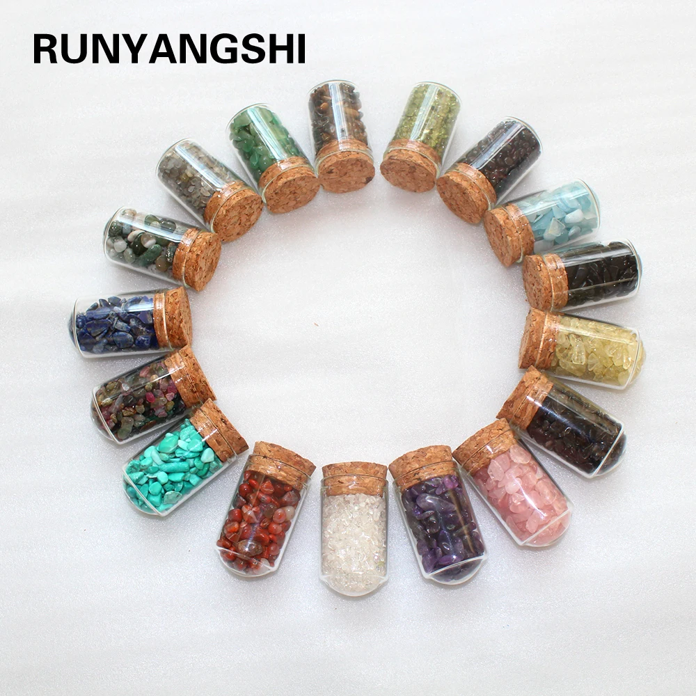 1 шт. различные натуральные хрустальные камни плавающая бутылка желания