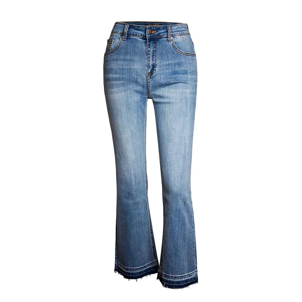 

2021 Women'S Spring/Autumn/Winter Elastic Loose Wide-Legged Cropped Pants Bell Pants For Women
