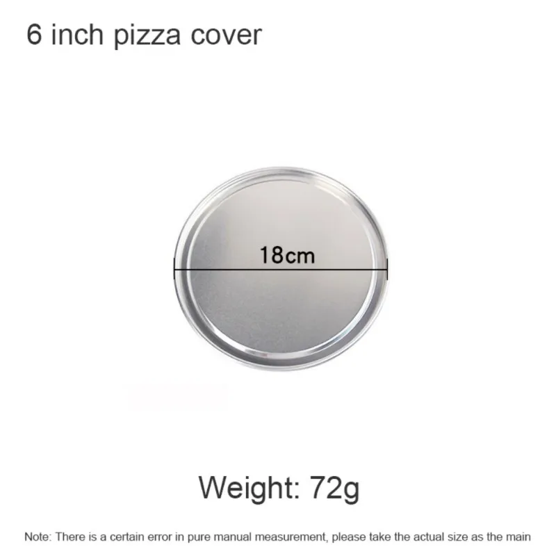 

6/8/10/12 Inches Pizza Cover Aluminum Silver Baking Pan Bread Cake Pudding Chocolate Pizza Tray Pancake Pastry Bakeware Pan