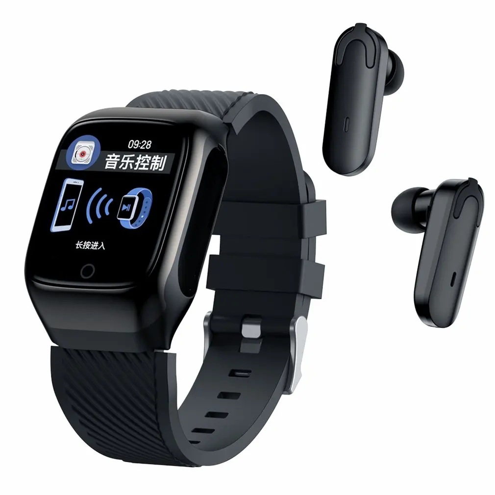 Новый браслет Смарт часы мужские сенсорные наушники Bluetooth музыка фитнес трекер