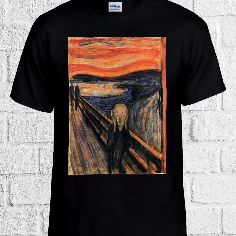 Футболка унисекс с изображением крика Эдварда мунча для мужчин и женщин топ без