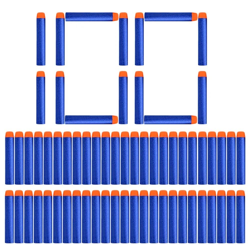 

50PCs Soft Hollow Hole Head 7.2cm Refill Darts Toy Gun Bullets for Nerf Series Blasters Xmas Kid Gift hot sale