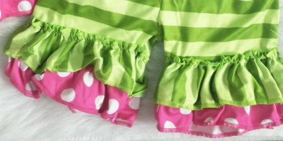 Нарядный летний наряд с оборками в полоску детская одежда для девочек