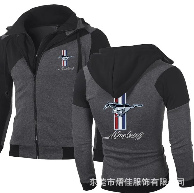 

2020 NEW Autumn Fashion for MUSTANG Sweatshirt Casual Jacket Double Zipper Hoodie Cotton Cosplay Sweatshirts