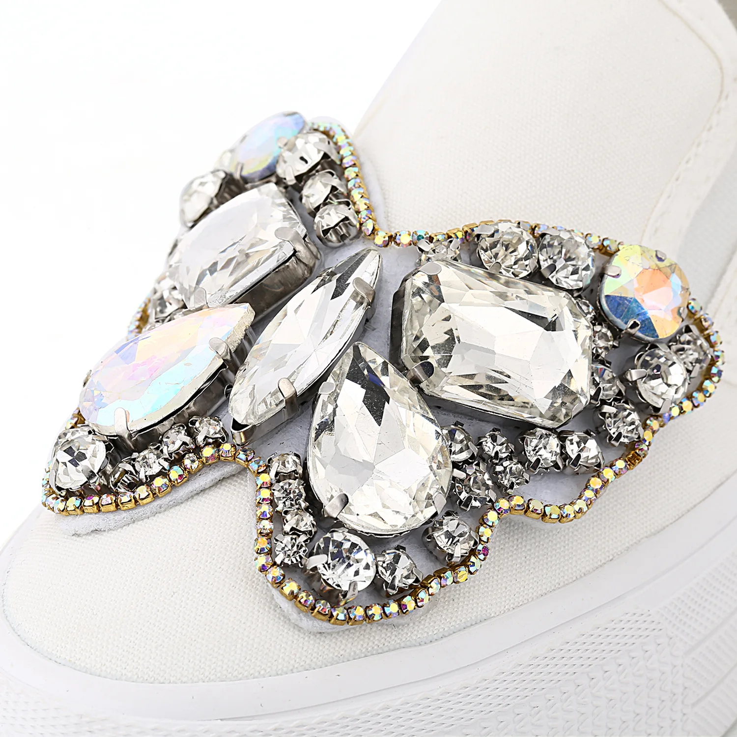 Эспадрильи на платформе со стразами Модная обувь Роскошная Брендовая без