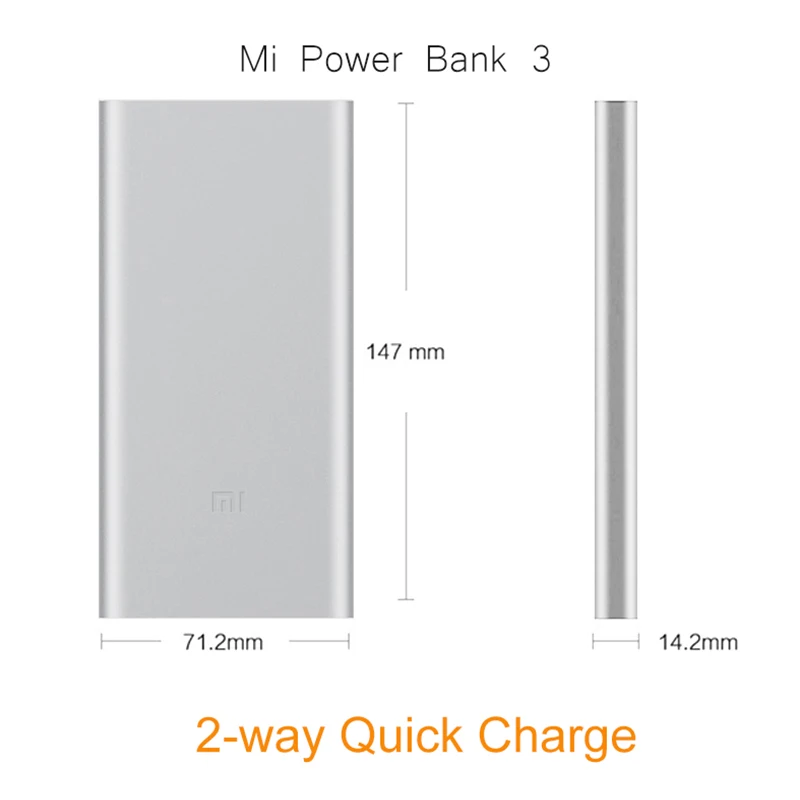Банк питания Xiaomi Mi Power Bank 3 USB Type C внешний аккумулятор 10000 мАч 18 Вт быстрой зарядки