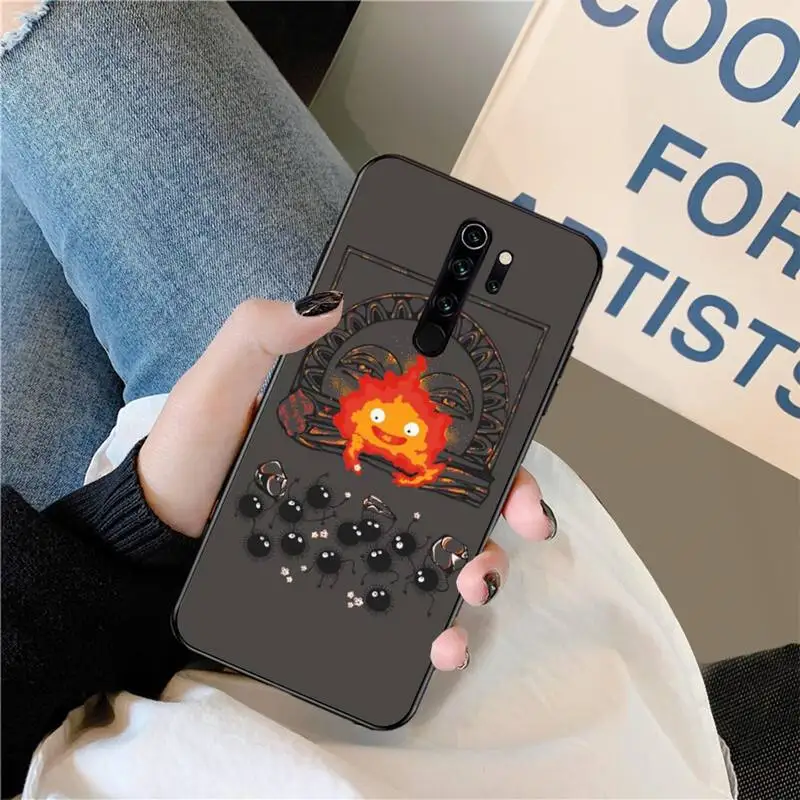 Мягкий резиновый чехол для телефона HPCHCJHM Studio ghilii Howl's с движущимся замком Redmi Note