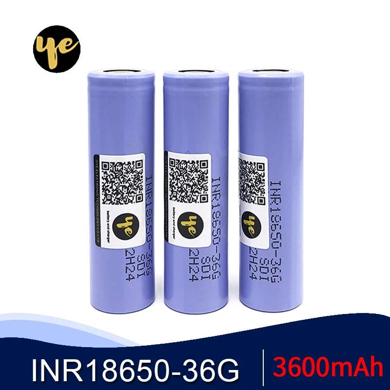 100% оригинал 18650 3600mAh INR18650 36G 10A литий ионная аккумуляторная батарея bateria литиевая