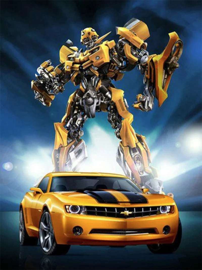 5D алмазная живопись сделай сам окрашенные Трансформеры и автомобильная мозаика