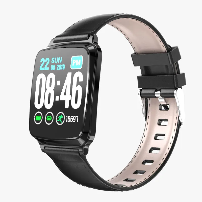 WP-M8-BK Wearpai Смарт-часы водонепроницаемые M8 кровяное давление фитнес-трекер монитор сна управление музыкой полный экран сенсорный для iphone - Цвет: WP-M8-BK