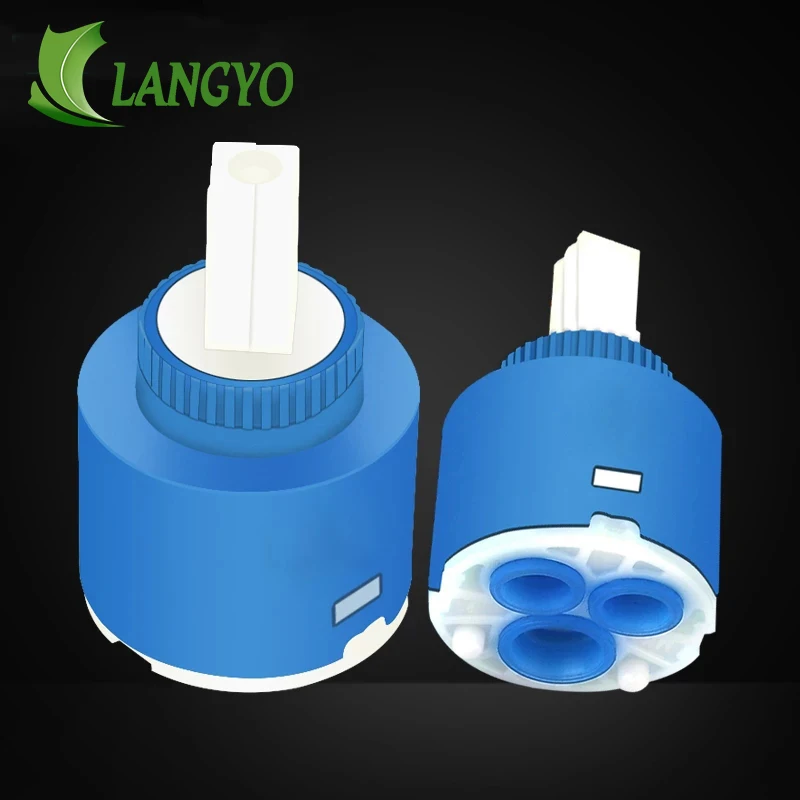 

25/35/40mm Faucet Accessories Mixer Valve Cartridge 2 PCS Shower Room Faucet Cartridge Replacement Ceramic Spool Water Tap