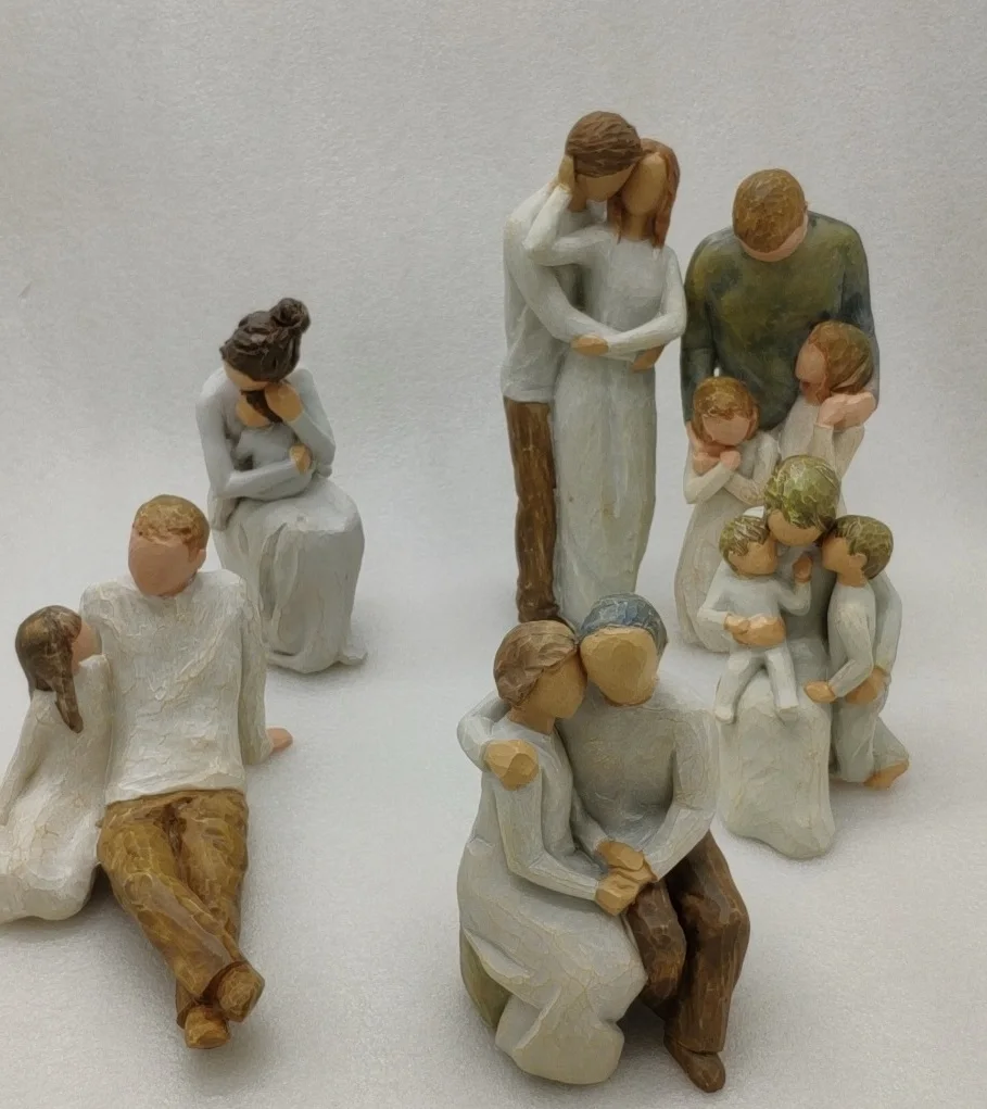 Фигурки семьи любви в скандинавском стиле миниатюрные полимерные фигурки для