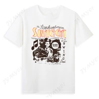 swing brand mens t shirt graffiti music lovers graphic top black pure cotton neutral high quality luxury t shirt