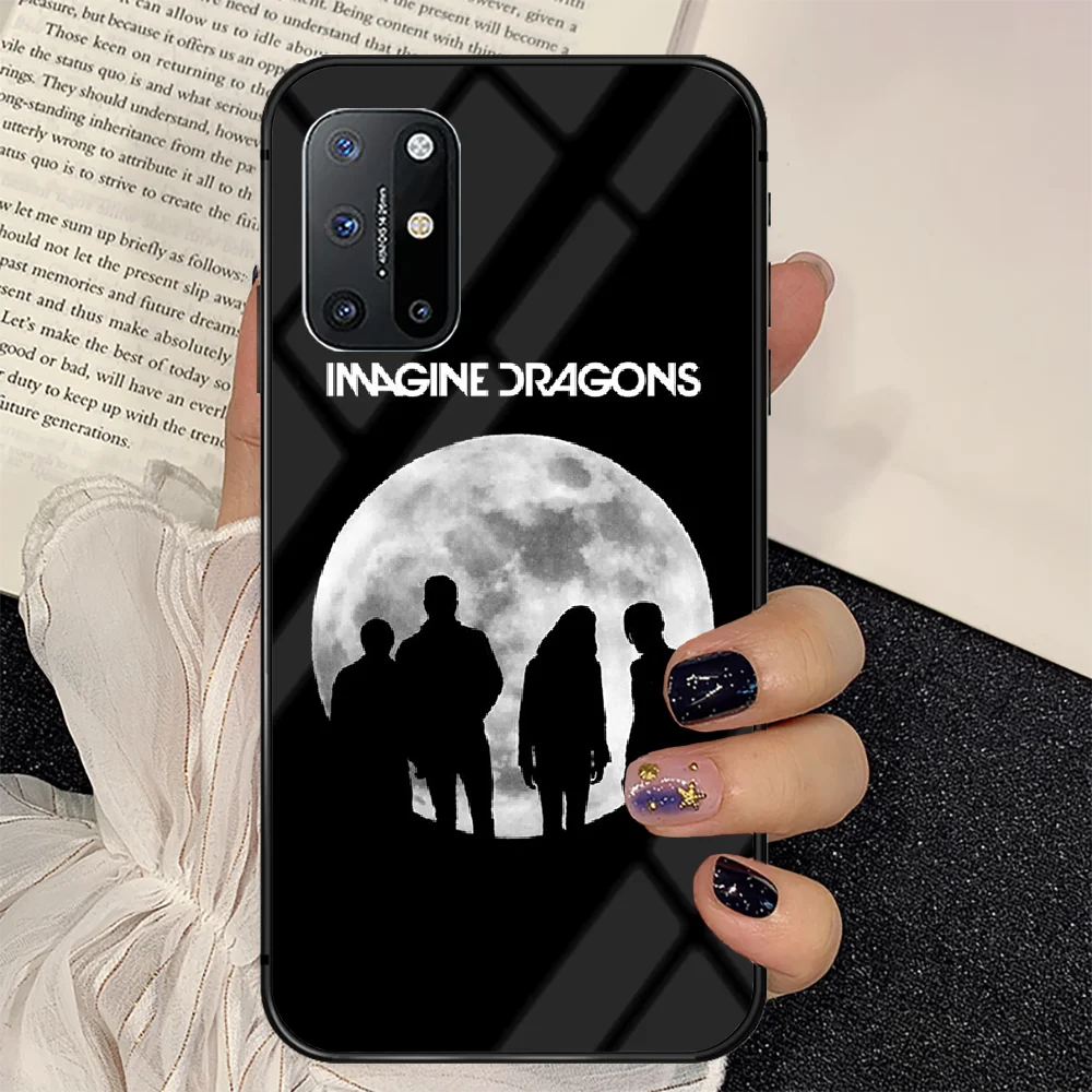 

Imagine Dragons Band Phone Tempered Glass Case Cover For Oneplus 5 6 7 8 9 Nord T Pro Painting Silicone Prime Black