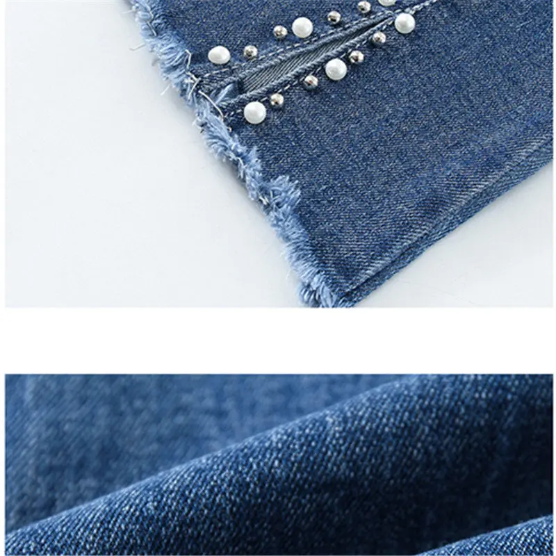 

Jeans for Girls 2021 Autumn Fashion Kids Bell-Bottomed Pants Children's Clothing Casual Teenager Girls High Waist Pearl Trousers