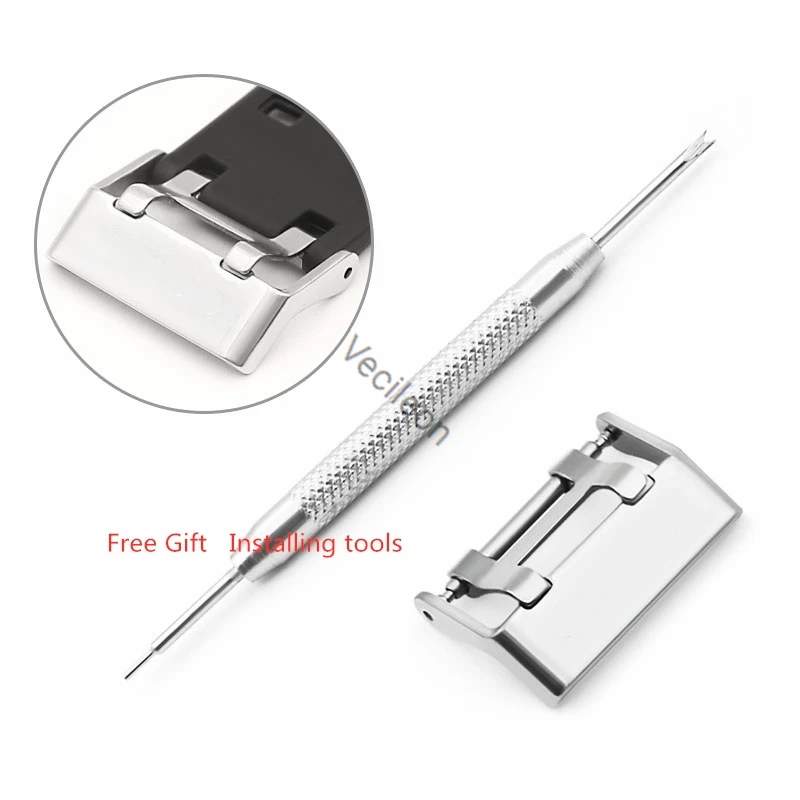 Металлическая пряжка для наручных часов мужчин ремешок из нержавеющей стали 316L