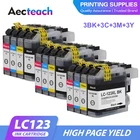 Aecteach новый для брата LC123 xl совместимый картридж с чернилами для MFC-J4510DW MFC-J4610DW картридж с чернилами для принтера LC121 MFC-J4410DW