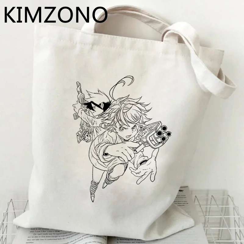 

the Promised Neverland shopping bag jute bag canvas reusable shopper handbag cotton bag bolsas reutilizables bolsa compra cabas