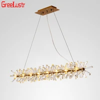 Nordic K9 Crystal Led Chandelier Light Luxury Gold Pendant Lampara Bar Suspension Luminaire Loft Chandelier Light Fixtures
