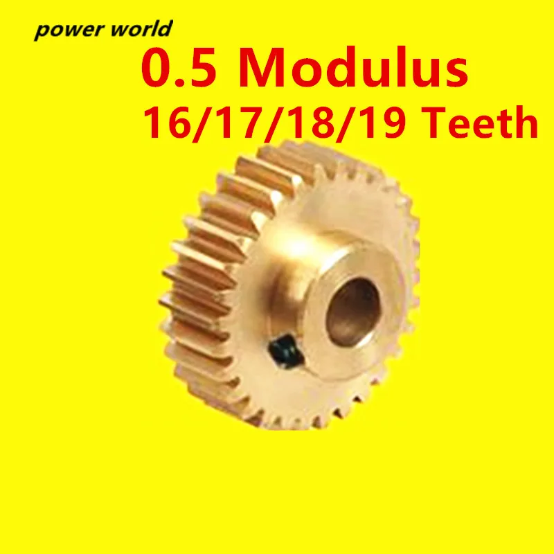 Copper Gear Boss 0.5 Mode 16/17/18/19 Teeth Small Modulus Gear Rack Carved Motor Fittings