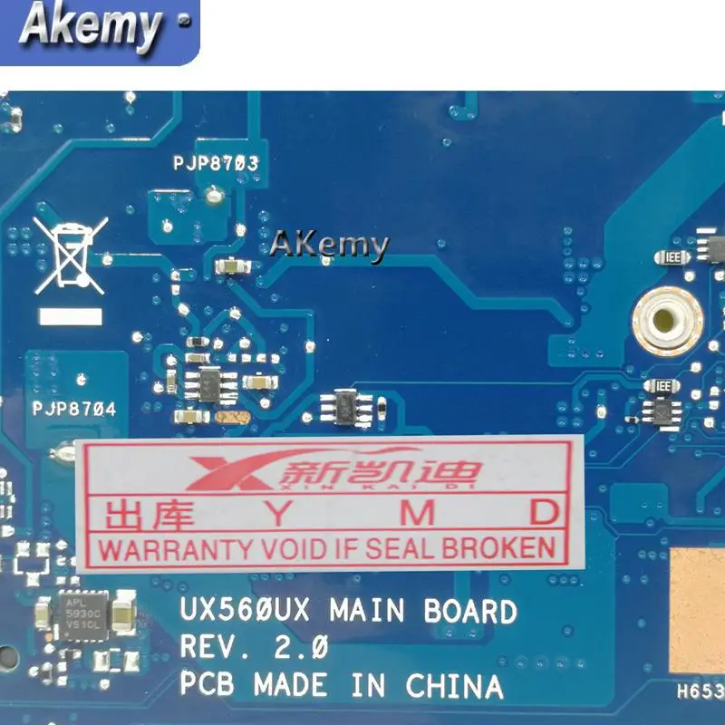 

Akem UX560UX mainboard For Asus UX560U UX560UQK UX560UQ UX560UX Q534U Q534UX Q534UQ motherboard I5-6200CPU 8G RAM GTX950M/2GB