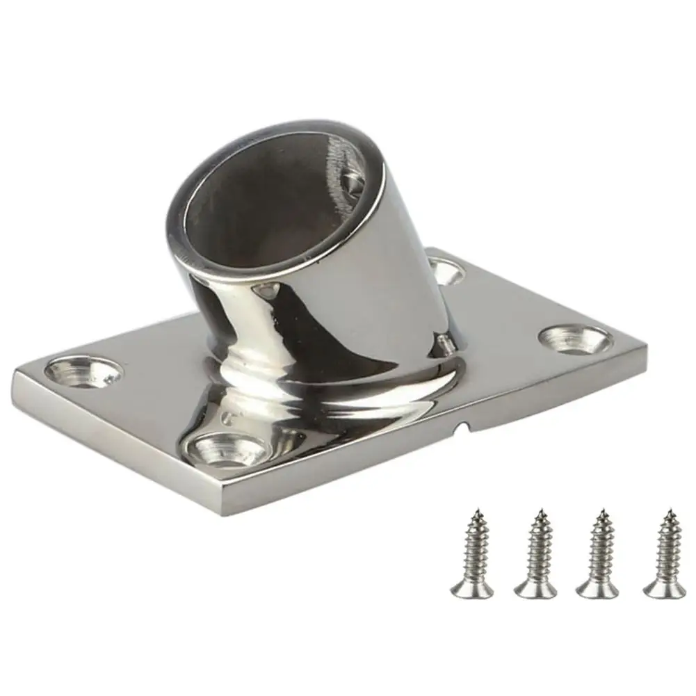 

60 градусов рельсовый фитинг для лодки, поручня, рельсовый фитинг с квадратным основанием, морская 316 нержавеющая сталь для лодки, яхты, 22 мм р...