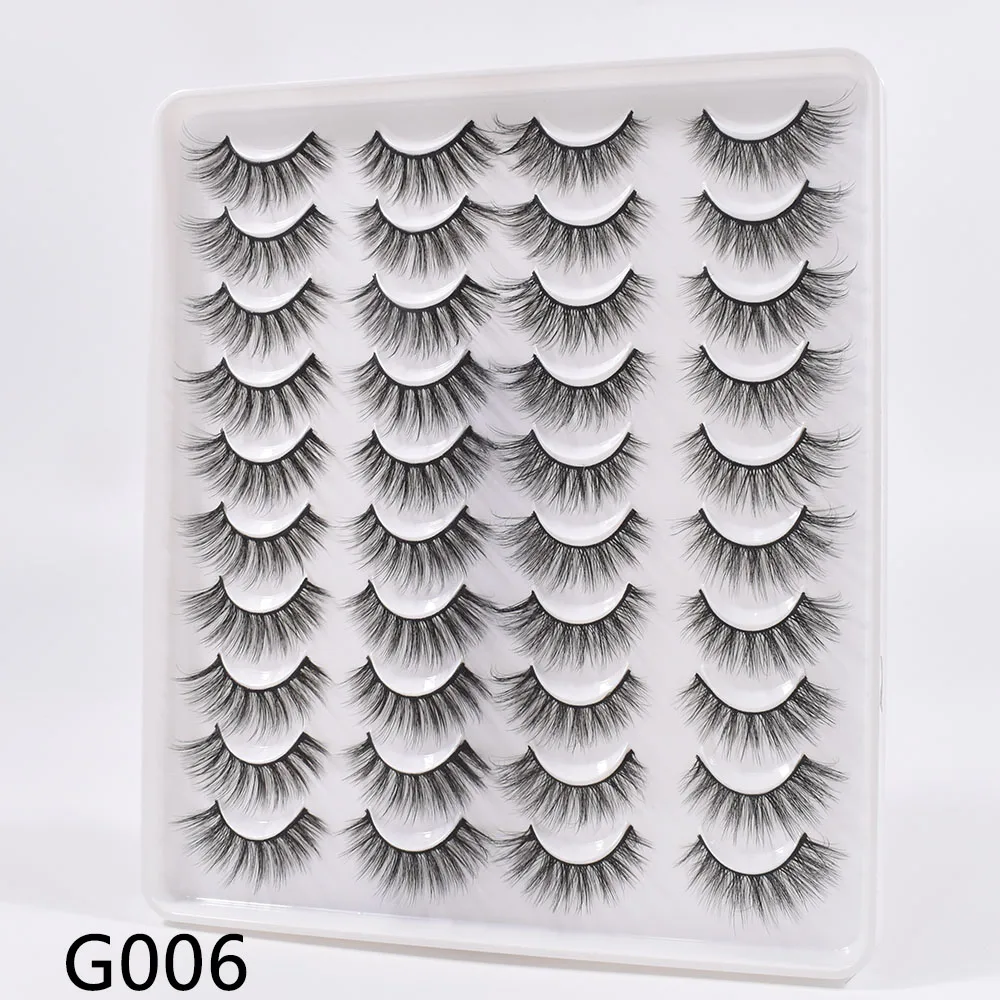 

20Pairs False Eyelashes Mink Dramatic Volume Lashes Natural Fake Eyelash Thick Extension Faux Cils Wholesale maquiagem