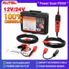 Autel PowerScan PS100 тестер автомобильной цепи со светодиодный ным дисплеем, автомобильная электрическая система, диагностический зонд для автомобиля 12V24V