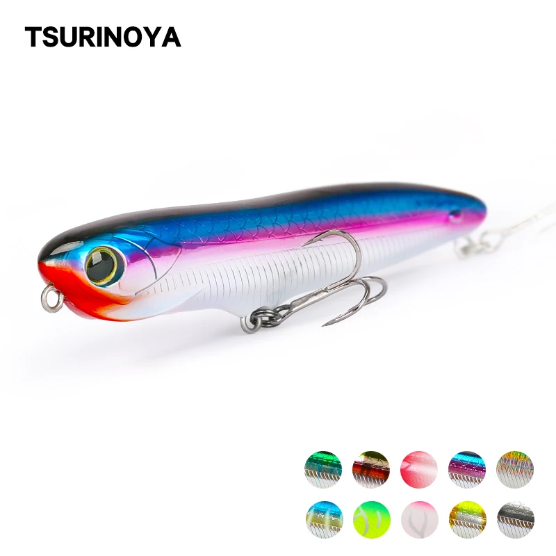 

TSURINOYA DW90 Топ водяной Карандаш 80 мм 7,5 г длинные жесткие приманки для окуня плавающие приманка для рыбалки Карандаш воблер кренкбейт рыба